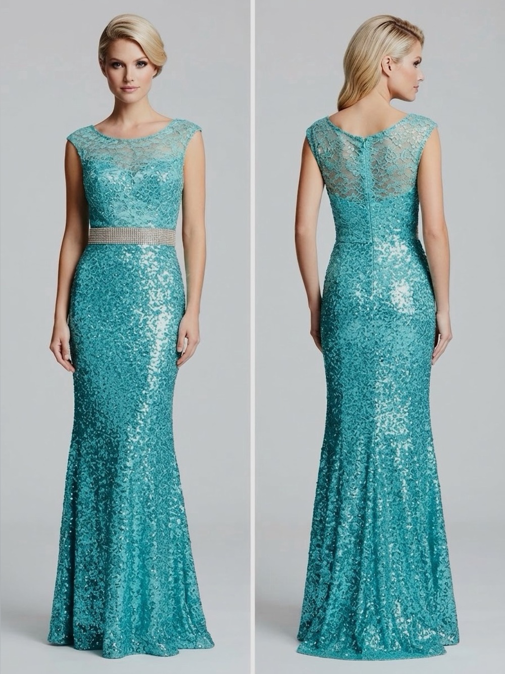 SALE💥New Sequins Prom Dress Mermaid Full-Lenght Formal Special Occasion Gown